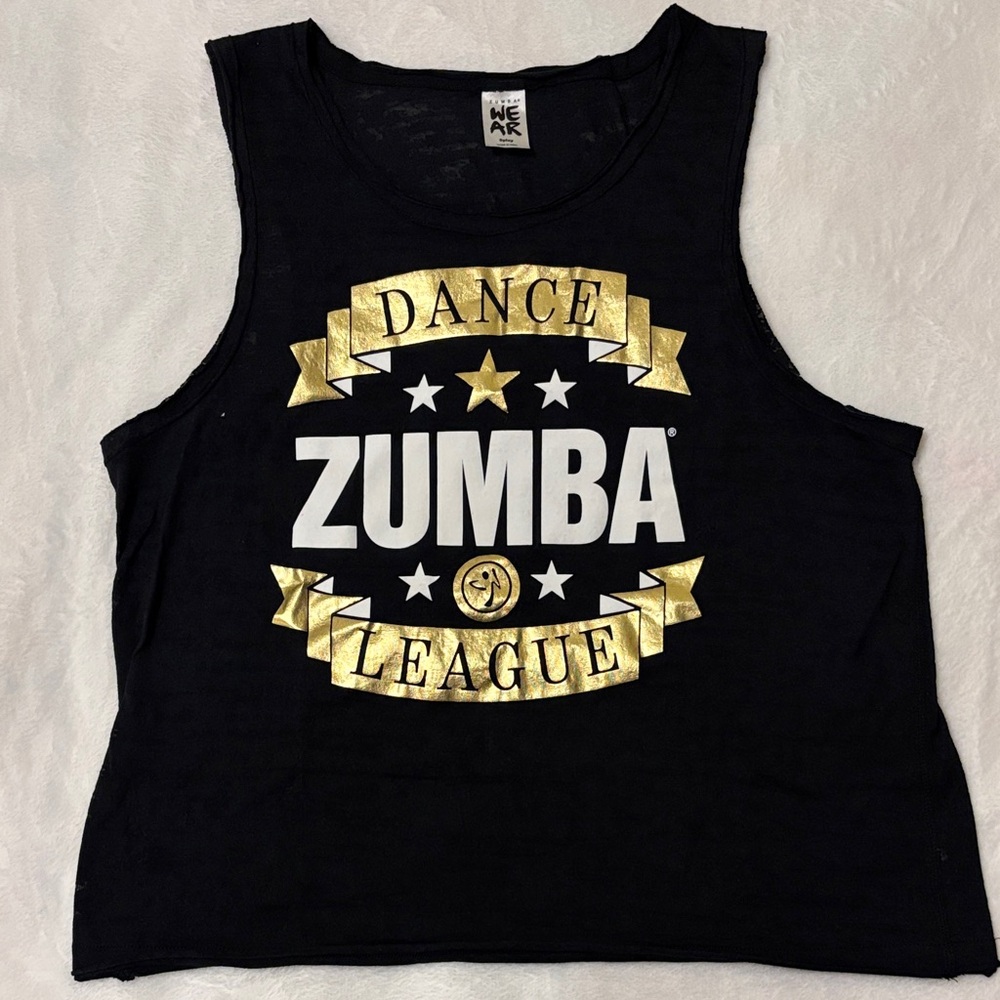 Zumba League Black and Gold Tank Top